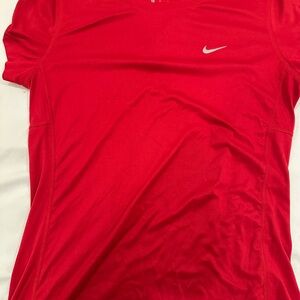 Nike Red Fitted Polo Short Sleeve Tee